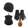 Winter Camouflage Fleece-Lined Outdoor Headwear & Neck Gaiter