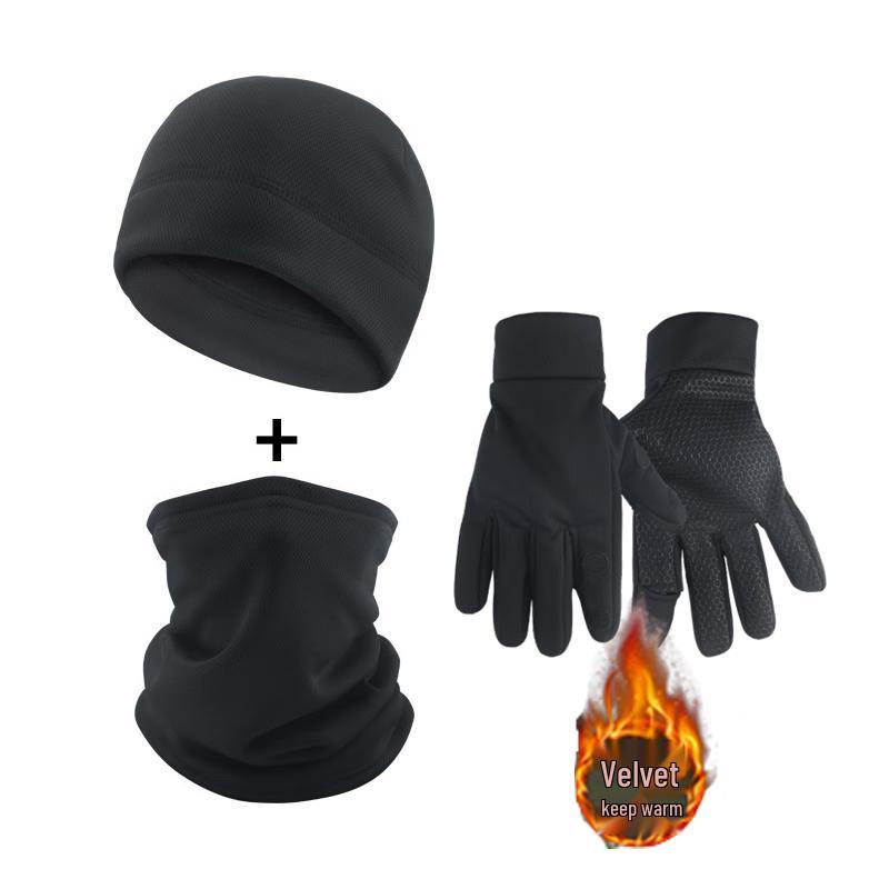 Winter Camouflage Fleece-Lined Outdoor Headwear & Neck Gaiter