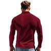 Casual Men's Polo Shirt Solid Color Button Long Sleeve T-shirts Business Tee Sweatshirts Clothing Stretch Breathable