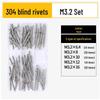 Stainless Steel Countersunk Flat Head Aluminum Open-End Pop Rivet for Decoration