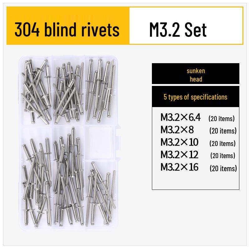 Stainless Steel Countersunk Flat Head Aluminum Open-End Pop Rivet for Decoration