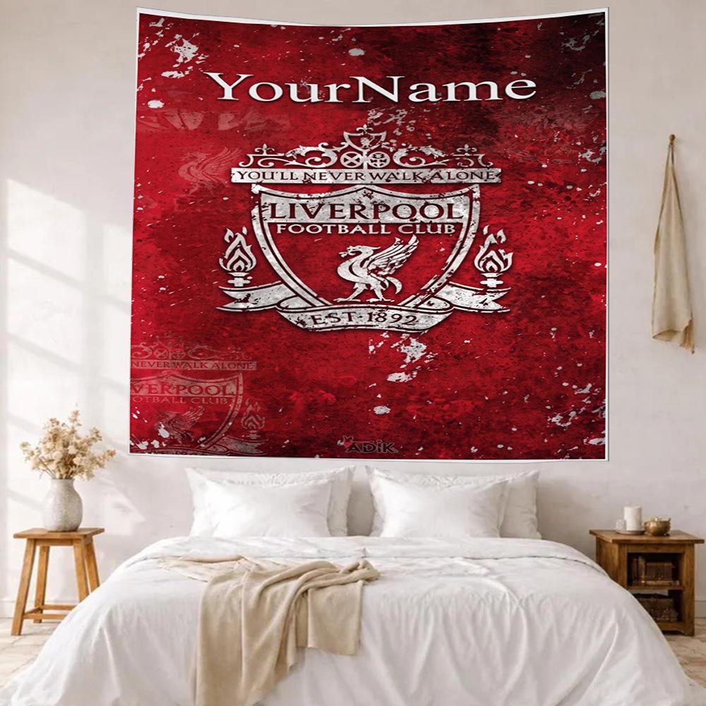 Liverpool Custom Your Name Wall Decor Tapestry Art For Pet Memorial Birthdaywedding Party Backdrop Family Gift