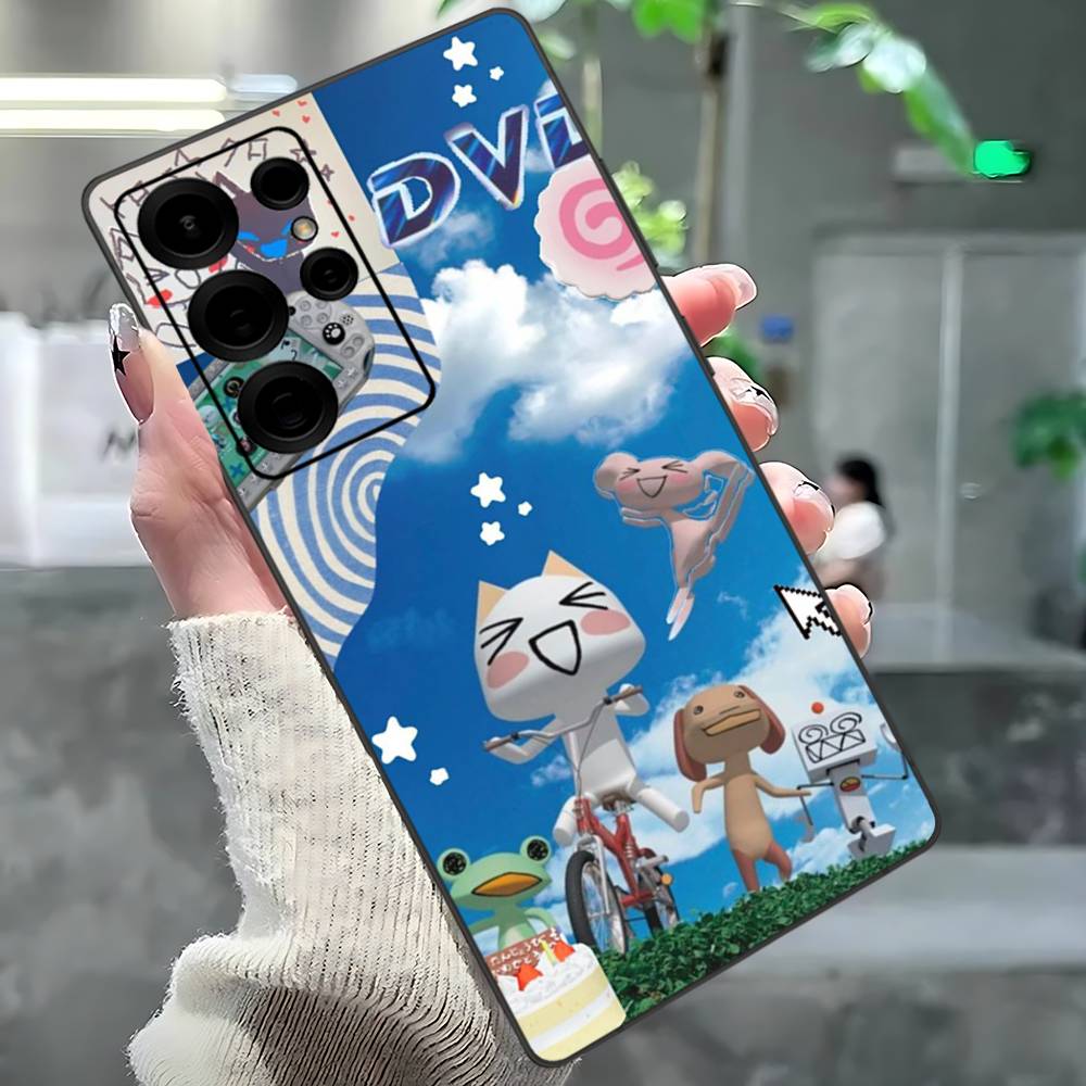 Popular Cute T-Ttoro I-Inoue Cat Phone Case For Samsung S 24 Fe 25 Ultra Plus 20 Lite 21 30 22 23 24 22 Ultra 5G Fundas