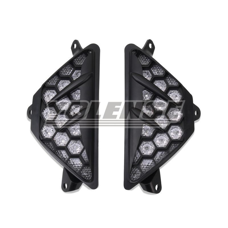 Fit For 250/300/400 Motorcycle Front LED Turn Signal Indicator Flasher Light