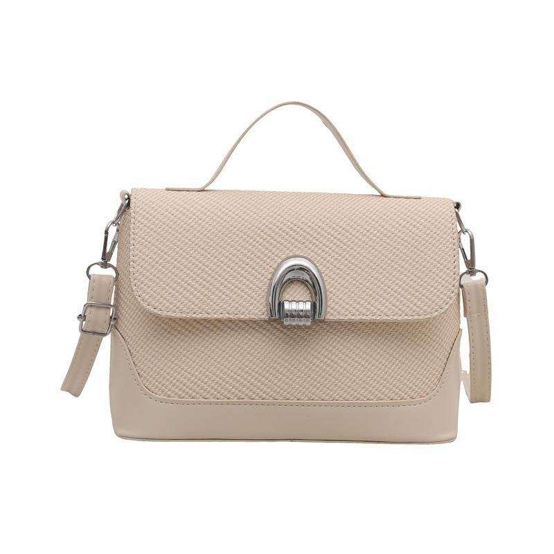 New Fashionable Contrasting Color Armpit Bag Large Capacity Shoulder Bag Retro Small Square Bag High Sense Commuter Messenger Bag