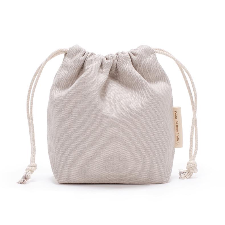 Custom Mini Colored Canvas Drawstring Storage Bag