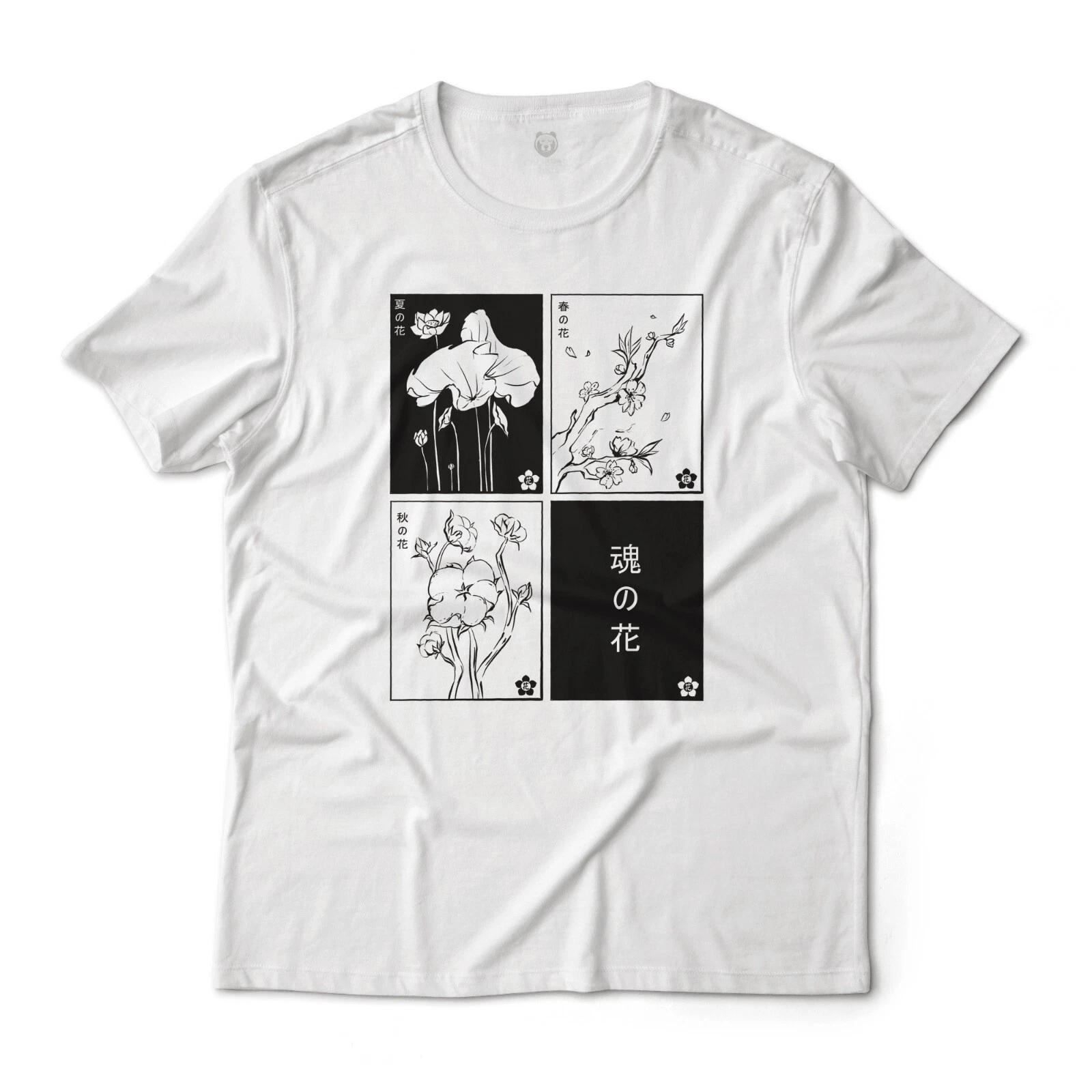 

Japanese Floral Cards Line Art Graphic Tee - Unisex M