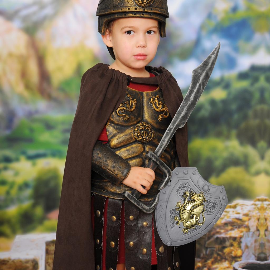 Shield Toy Medieval Costume Accessory Boys Costumes Kids Costume Viking Shield Prop Plastic Shield for Kids Role-playing Prop