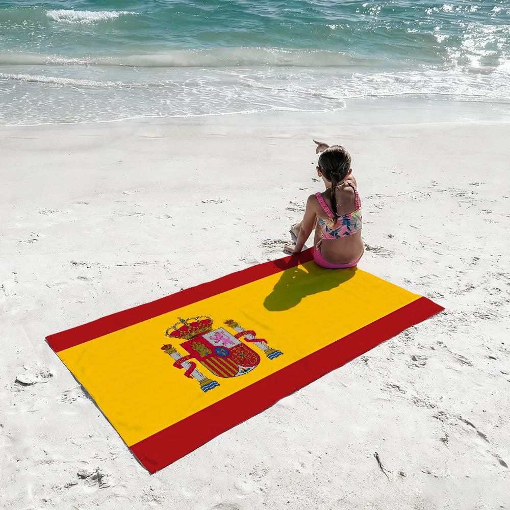 Bandiera di Espana Spagnola Spagna Asciugamano Morbido Leggero Anti-Sabbia Grande Asciugamano da Spiaggia Asciugatura Rapida Bagno Sport Famiglia