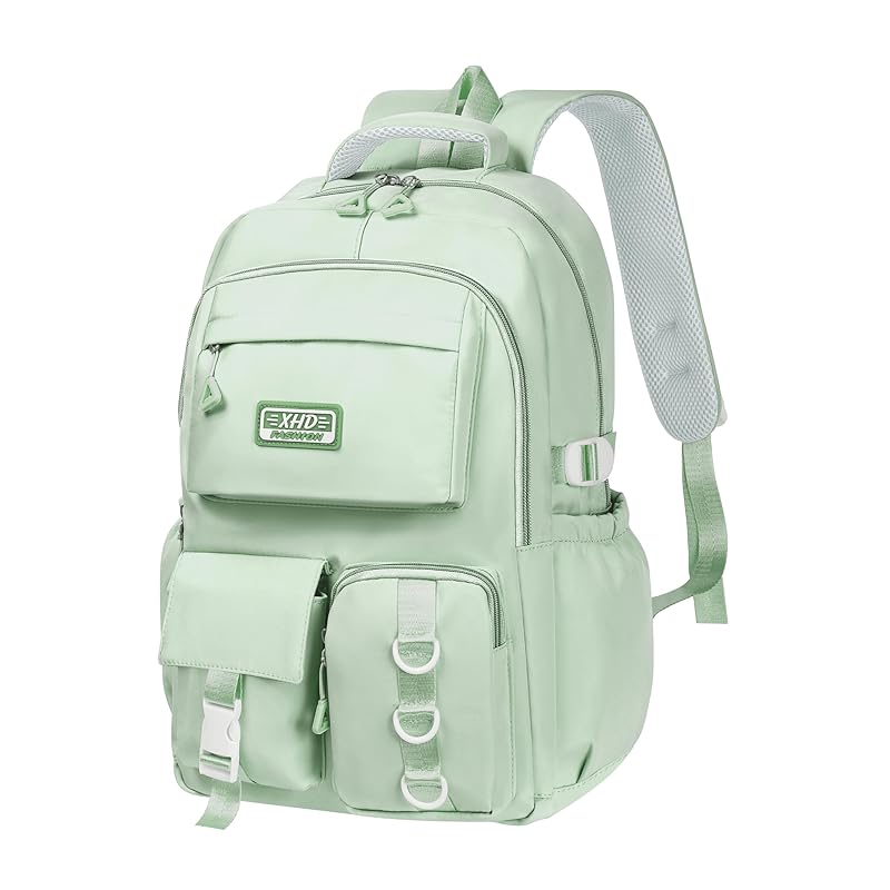 

[Lurcia] backpack ladies bag kids girl child lightweight water repellent Commuting to school multifunctional large capacity A4 compatible (mint green)