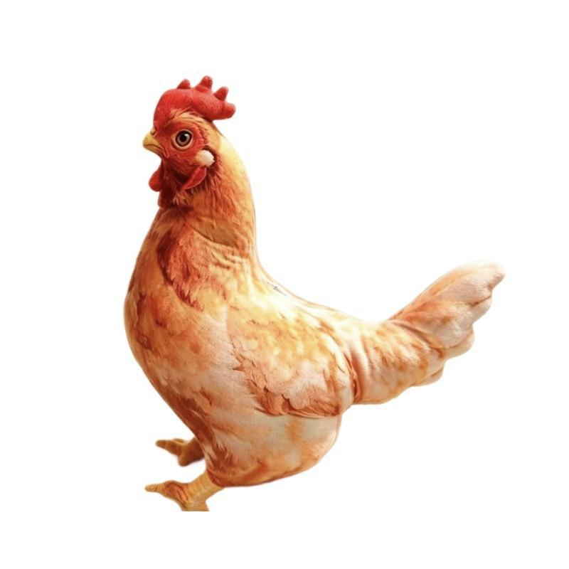 Realistic 3D Chicken Plush Toy Soft Skin Friendly Fabric Lifelike Design Home Decor Kids Birthday Gifts Prank Props