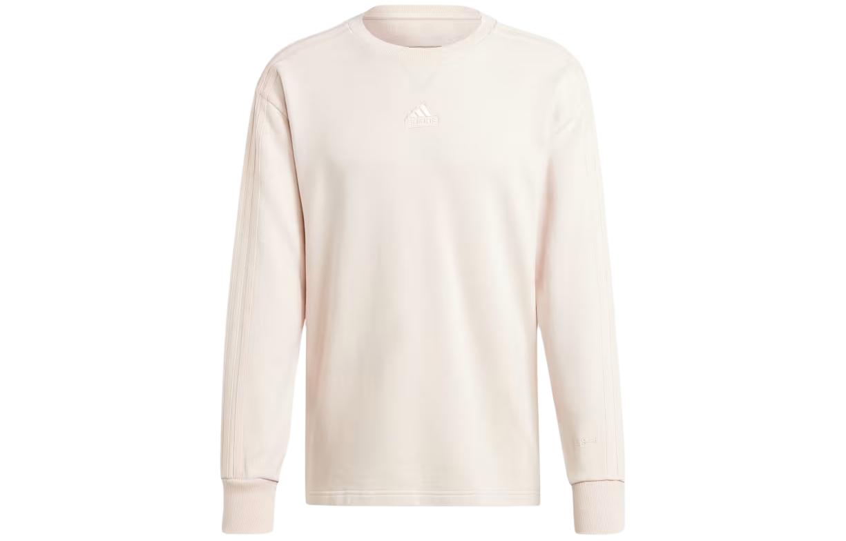 Adidas All Szn French Terry 3 Stripes Garment Wash Crew Sweatshirt IR5255 L