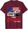 1966 66 C10 Truck American Flag T-Shirt