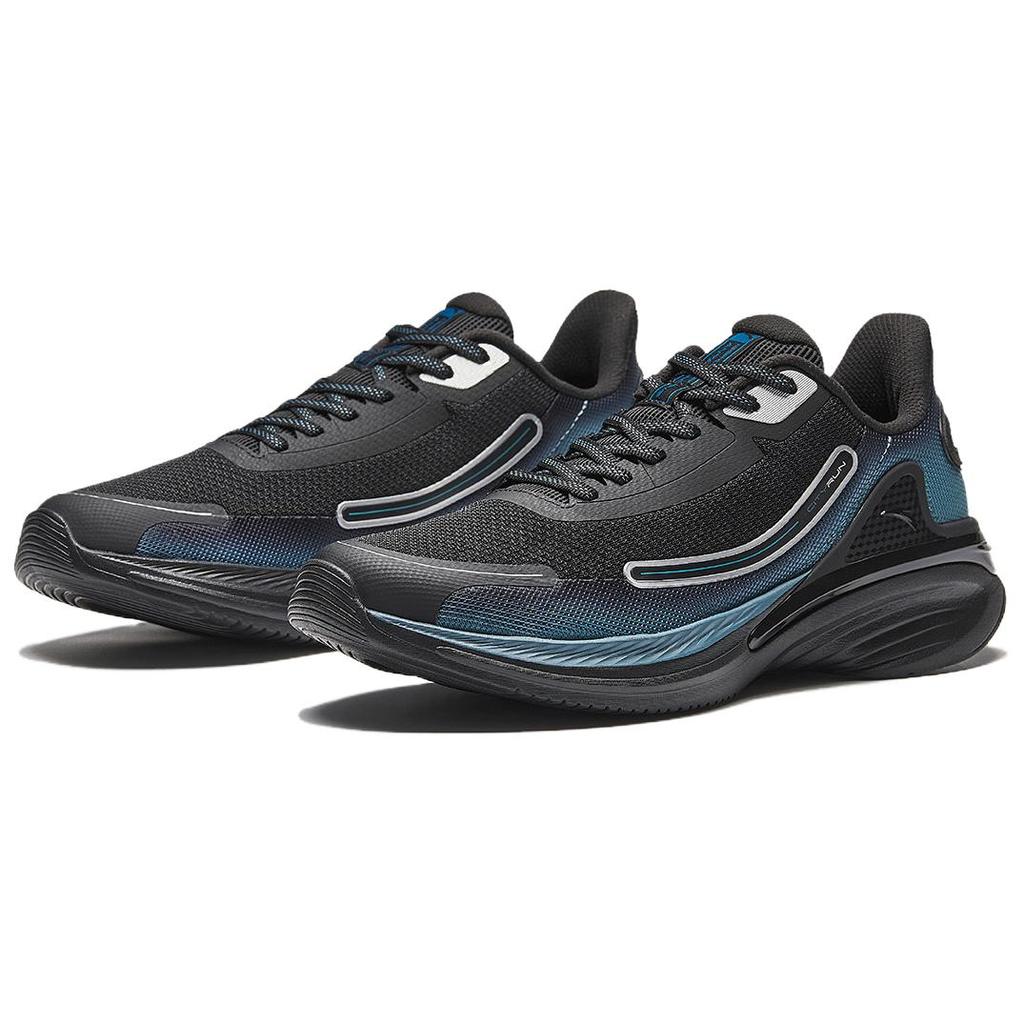 Anta City Rebound Lightweight Durable Shock Absorption Lightweight Low Top Short Distance Running Shoes Men sneaker Black Blue Silver 112515566R-1