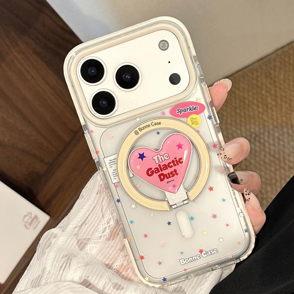 American Star Is Suitable for Apple 17promax Mobile Phone Case IPhone16 Love Magnetic Bracket 14 Transparent 13 Soft Shell