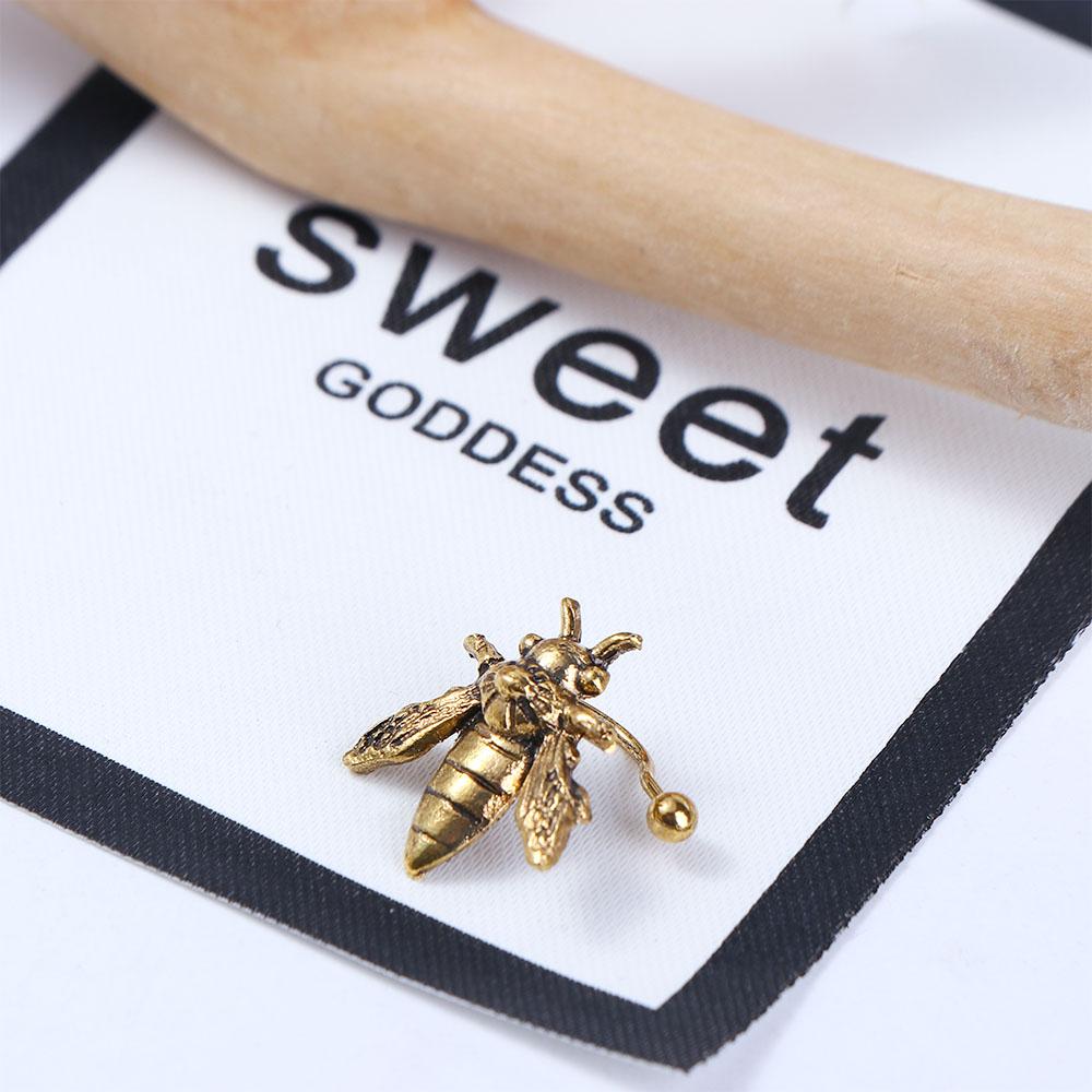Metal No Piercing Accessories Bee Gold Silver Color Jewelry Stud Earrings Ear Cuffs Clip Earrings