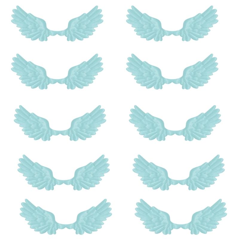 10Pcs Fabric Wing Charm Embossed Fabric Wing Appliques For Handmade Art Craft Home Decoration Clothing Sewing Craft