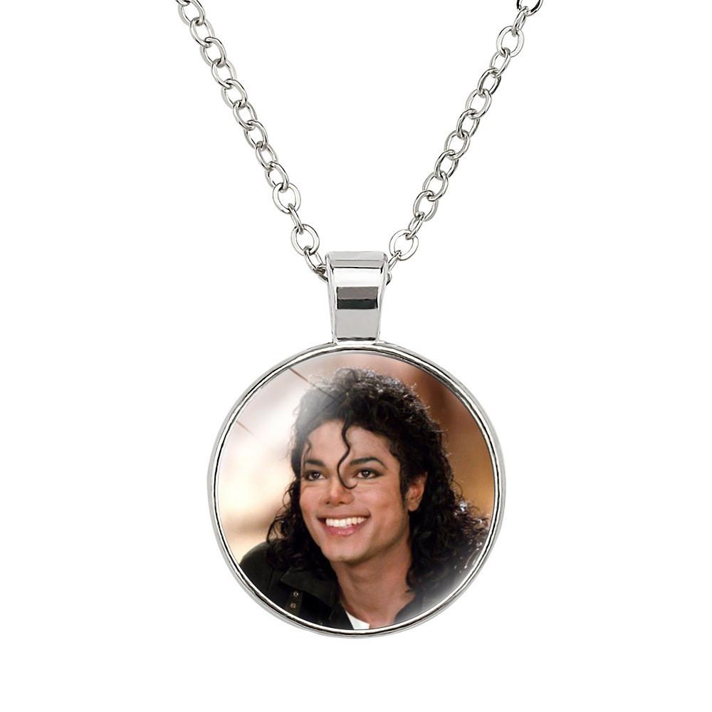 Elegant Michael Jackson Time Gem Pendant Necklace With Alloy Charm 51-80cm Long