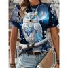Summer Owl Animal 3D Print T-Shirts Summer Women's Casual Short Sleeve Round Neck T Shirt Harajuku Tees Tops Female Clothing