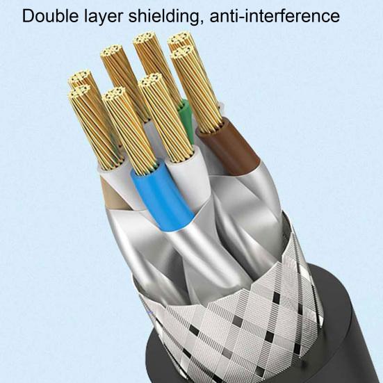 Lan Ethernet Cable Sturdy Fast Transfer Rate Wide Compatibility Lan Ethernet Cable RJ45 Cat8 10Gbps Lan Cable Network Cord Office Use