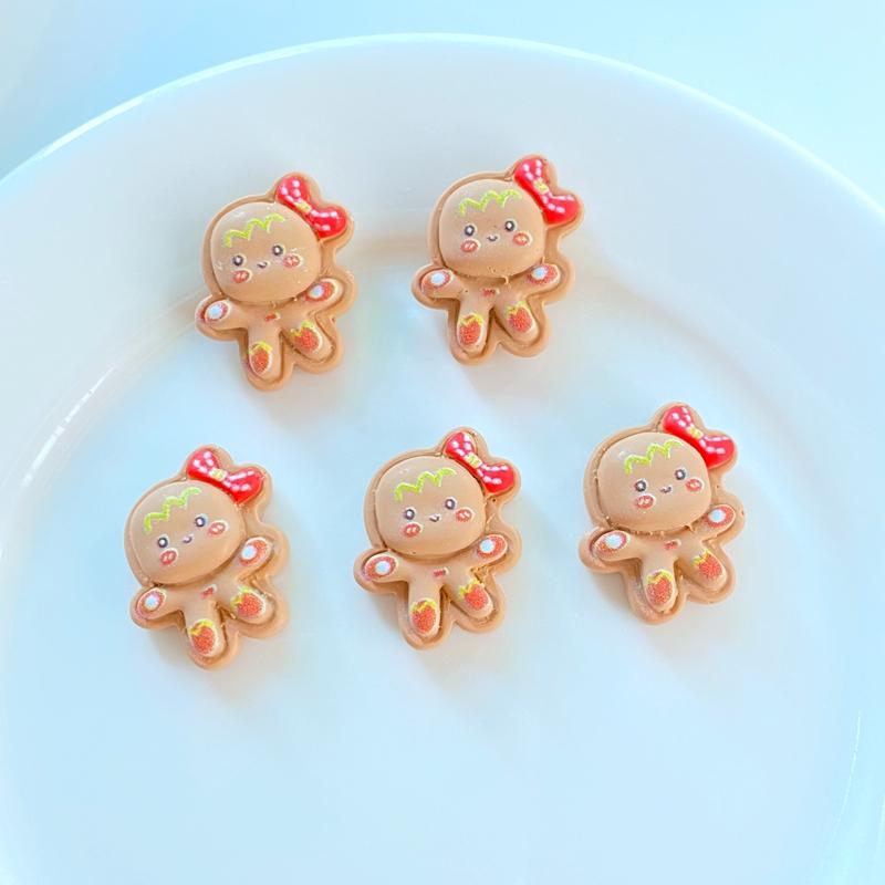 20Pcs New Cute Mini Christmas Collection Flat Back Resin Cabochons Scrapbooking DIY Jewelry Craft Decoration Accessorie