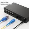Rookery Gigabit 1-Port Fiber To 4-Port Ethernet Isolated Media Converter