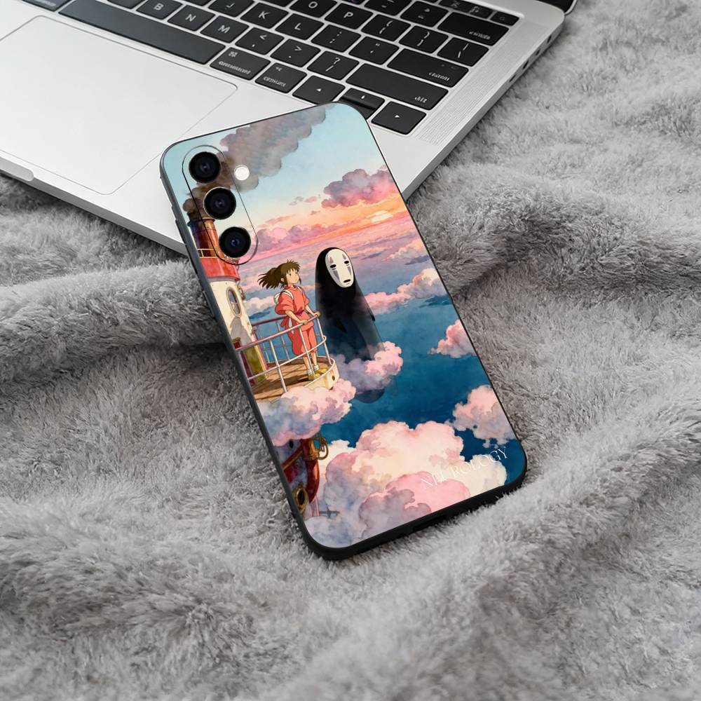 Hot-S-A-Spirited Away Phone Case For Samsung Galaxy A73,A71 A72,A70,A53,A52,A51,Soft Silicone Black Cover