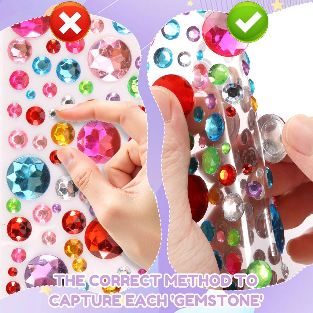 22 Arkusze Naklejek z Klejnotami do Rękodzieła Samoprzylepne Naklejki z Cyrkoniami i Klejnotami Materiały do Rękodzieła DIY do DIY, Scrapbookingu, Tworzenia Kartek