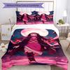 3pcs Demon Slayer Nezuko Pattern Bedding Set Duvet Cover Set Includes Duvet Cover &pillowcases, Perfect All Season Bedroom Decoration & Gift