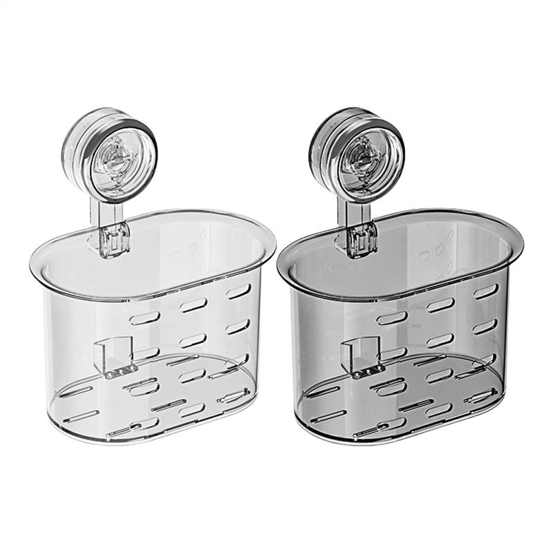 Suction Cup Storage Rack Non-drilling Wall Mounted Container Bathroom Accessories for Shower Kitchens Home Decor