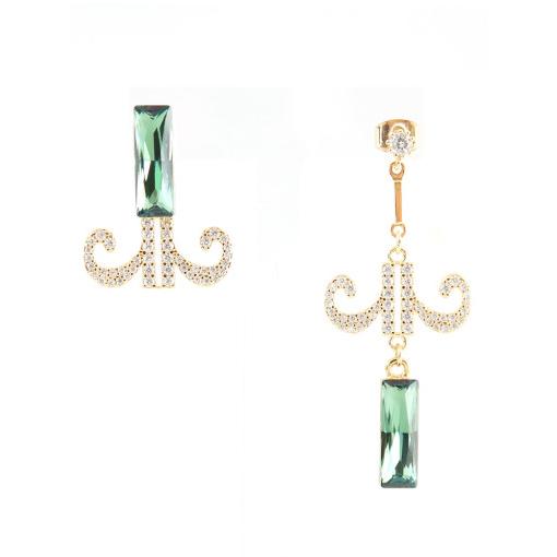 Juanayoon Square Swarovski Crystal Drop Earrings