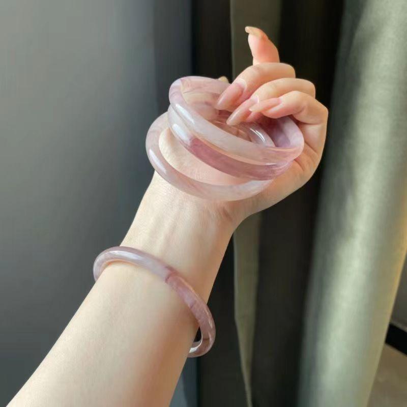 Thick round bracelet jingle bracelet glass imitation jade ancient style accessories forbidden girlfriend Xiaohongshu same style recommended 