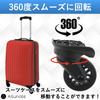 Ailunate Suitcase Caster Replacement Tire Kit, Carry-on Case Wheels, Carry-on Bag Rubber, Silent Repair Parts, Axle Replacement (A90, Set of 4)