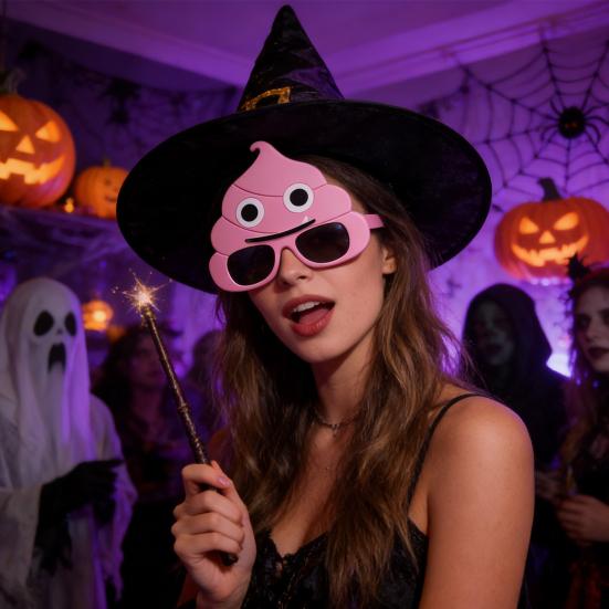 Occhiali Divertenti a Forma di Cacca Occhiali da Sole per Feste Accessorio per Foto di Compleanno Accessorio per Festival Occhiali per Eventi Disco Regalo Scherzo