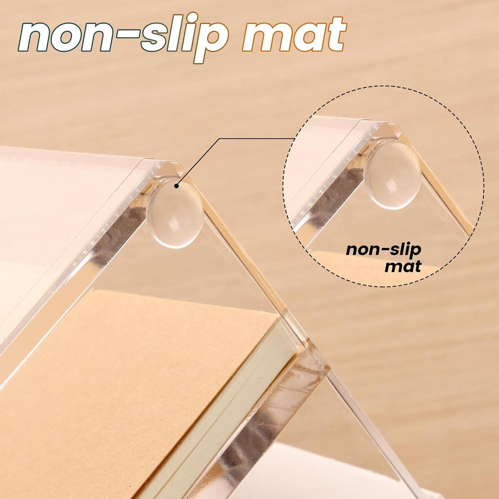 DINGHUO Acrylic Mail Letter File Holder Folder Organizer for Desk, 2 Sections Clear Countertop Small Document Notebook Electronics Desktop Organizer