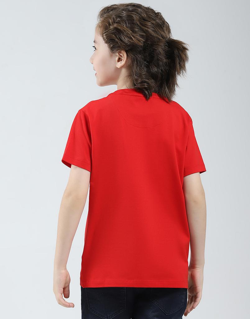 MONTE CARLO Boys Solid Regular Fit Round Neck Half Sleeve T-Shirt
