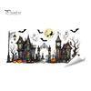 Seasonal Room Accents Halloween Window Static Sticker, Ghost Castle Black Cat Print Decals, Cartoon Patterns Waterproof PVC Cling for Home Holiday