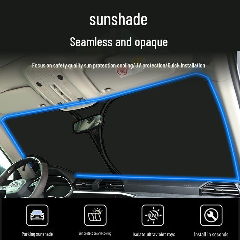 

Car Front Windshield Heat-Blocking Sunshade Visor Ordinary Silver Coating