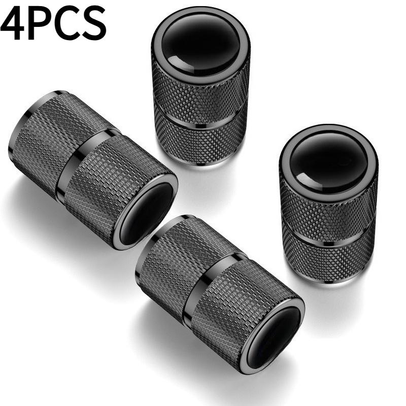 4PCS Aluminum Alloy Tire Valve Cap Anti-theft Decorative Cover General Automobile Valve Cap
