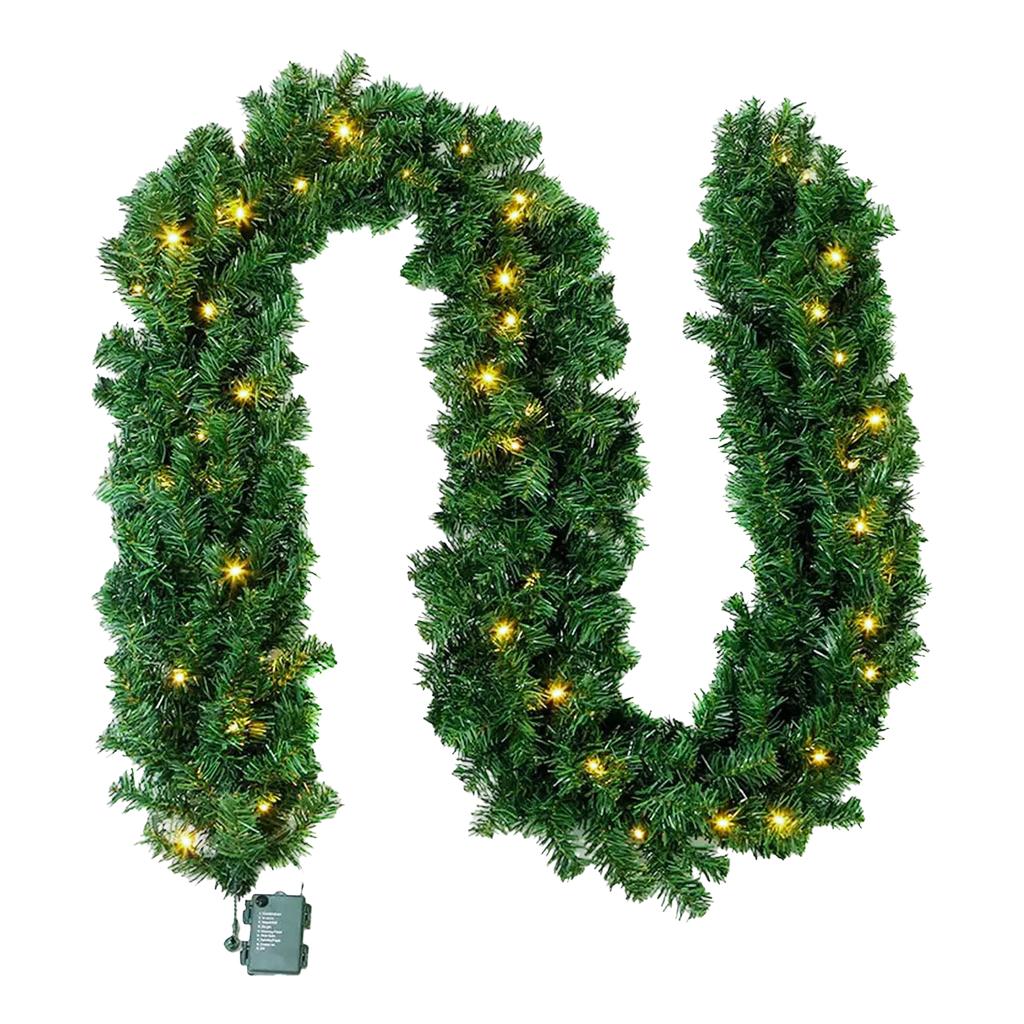 Christmas Tree PVC Lamp Rattan Christmas Wreath Door Hanging Christmas Decorations.