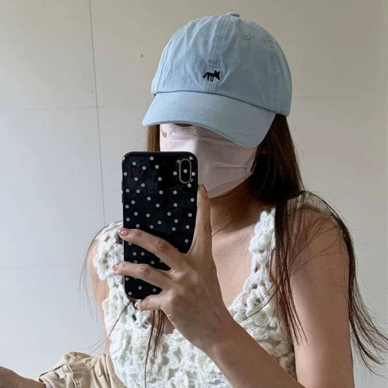 Cappellino da Baseball Ricamato Volpe Piccola Uomo e Donna con Visiera Larga Coprivolto Cappellino Piccolo con Visiera Cappello da Sole