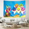 Cartoon Shark Dance Party Tapestry Hanging for Bedroom,Livingroom, Playroom,Decor Art Room Wall Tapestry Holiday and Birthday Gifts