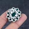 Natural Green Onyx Gemstone 925 Sterling Silver Jewelry Ring Size 8.5 t5N15