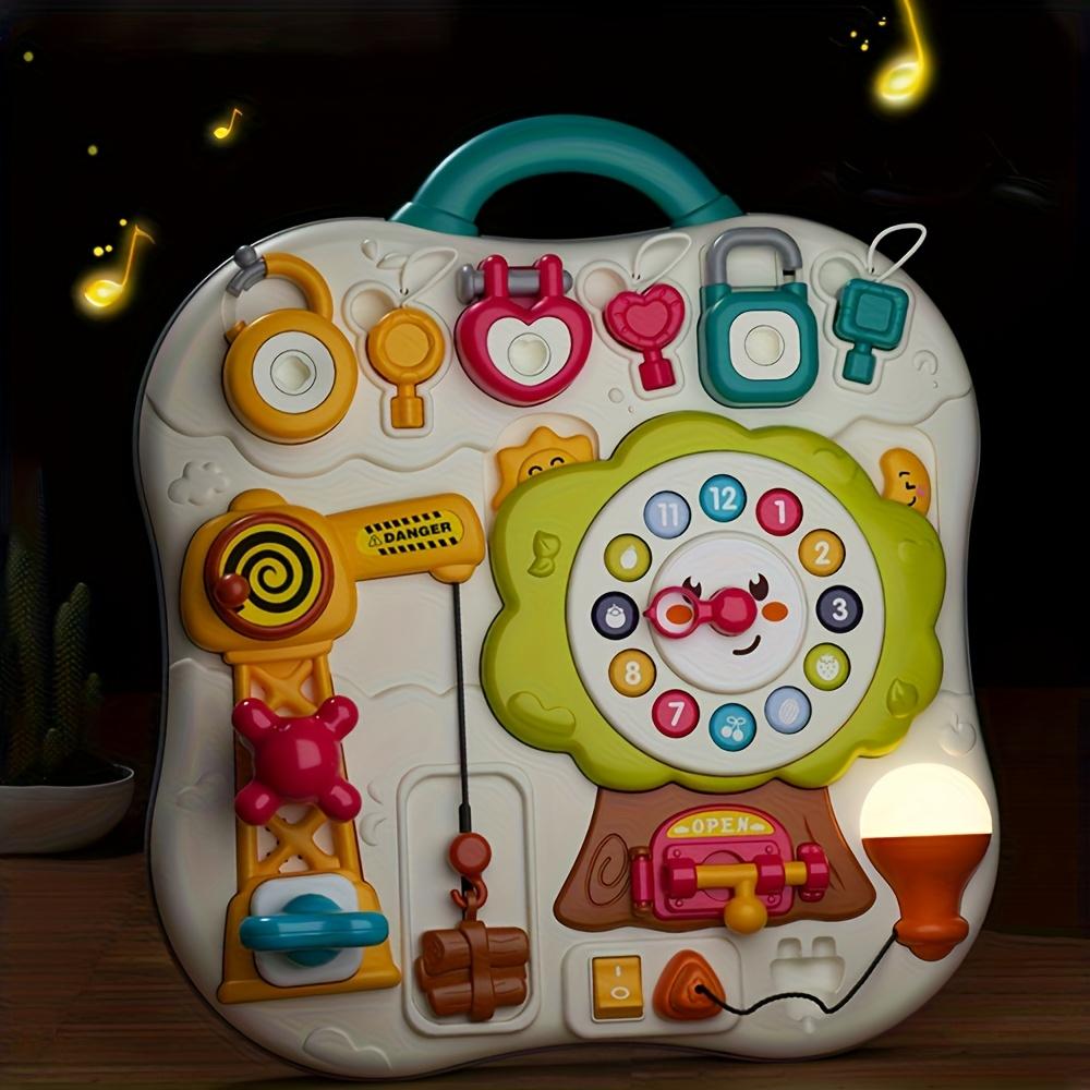 Busy Board Toy for Toddlers, Featuring 13 Activities with Music And Lights, Perfect As a Birthday Gift for Young Children Or for Travel.