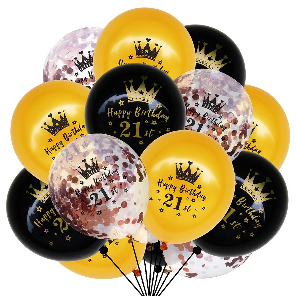 16-60 Year Old Birthday Balloon Confetti Set