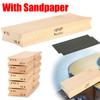 Wooden Radius Sanding Block With Sandpaper Guitar Bass Fret Leveling Fingerboard Luthier Radius Sanding Block Leveling Tool