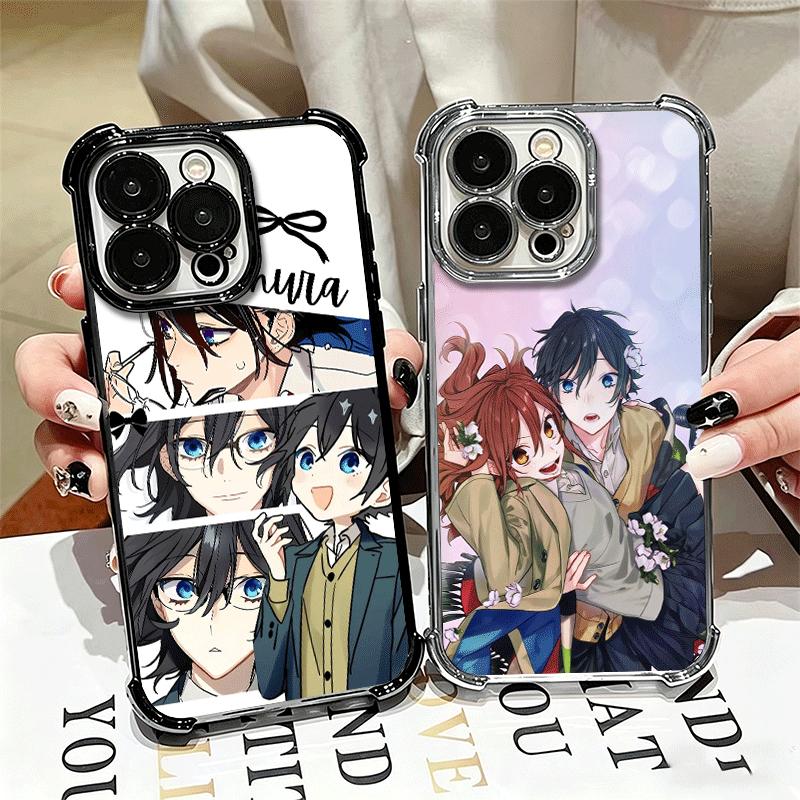 Anime Horimiya Soft Phone Case For iPhone 15 16 17 Air 14 Pro Max 16E Plus 13 12 Mini Plating Anti-Fall Fundas