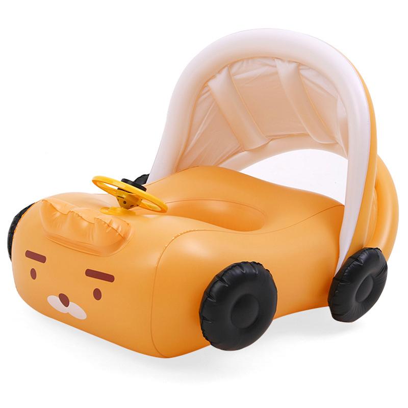 

Childrens Swimming Ring New Inflatable Water Inflatable Toy With Wheel Steering жовтий