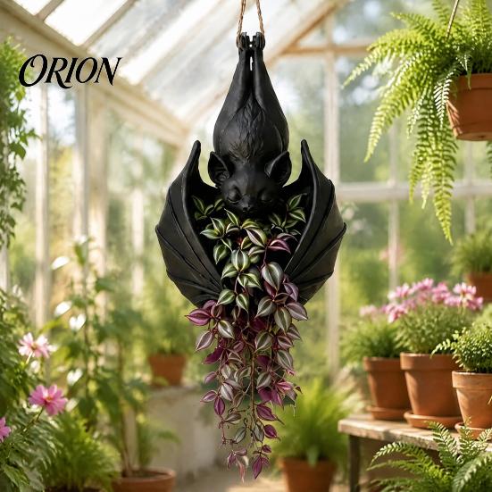 Pianta Ragno Fioriera Sospesa Bat Pot, Fioriera Creativa Gotica, Contenitore Decorativo di Halloween per Rampicanti Piante Ricadenti, Decorazione Interna Esterna Fiore ad Ala