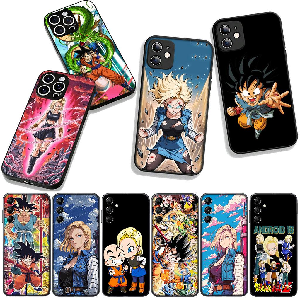 For Samsung Galaxy A36 A17 A26 A07 A35 A54 A53 A13 A33 A34 S8 S9 S20 S21 FE S10 Plus Case Android 18 Dragons Son Gokus Balls